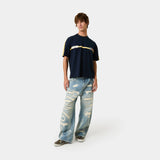 Divide Navy Oversized Tee T-shirts Eme Studios