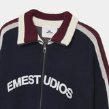 Echellor Navy Zipper Knit Knitwear Eme Studios