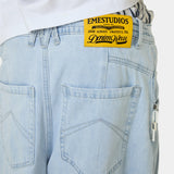 Faros Light Blue Denim Pants Pants Eme Studios