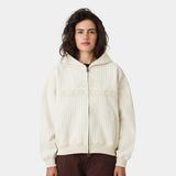 Fiber Off Sand Full Zip Hoodies Eme Studios