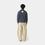 Grid Navy Cable Knit Sweater Knitwear Eme Studios