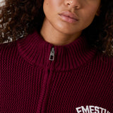 Hampton Burgundy Zipper Knit Knitwear Eme Studios