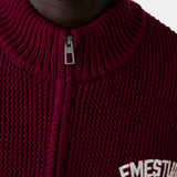 Hampton Burgundy Zipper Knit Knitwear Eme Studios