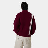 Hampton Burgundy Zipper Knit Knitwear Eme Studios