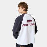Hanbal Navy Waffle Long Sleeve T-shirts Eme Studios