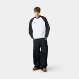 Hanbal Navy Waffle Long Sleeve T-shirts Eme Studios