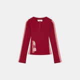 Marsella Cherry Henley Long Sleeve Woman T-Shirts Eme Studios