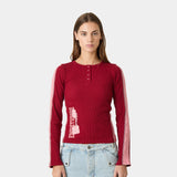 Marsella Cherry Henley Long Sleeve Woman T-Shirts Eme Studios