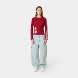 Marsella Cherry Henley Long Sleeve Woman T-Shirts Eme Studios
