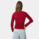 Marsella Cherry Henley Long Sleeve Woman T-Shirts Eme Studios