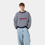 Master Striped Navy Knit Sweater Knitwear Eme Studios