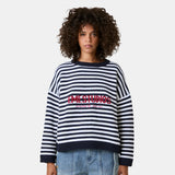 Master Striped Navy Knit Sweater Knitwear Eme Studios