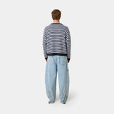 Master Striped Navy Knit Sweater Knitwear Eme Studios