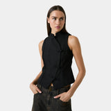 Modesta Black Vest Woman T-Shirts Eme Studios
