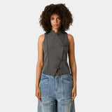 Modesta Heather Grey Vest Woman T-Shirts Eme Studios