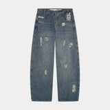 Morgan Blue Balloon Denim Pants Pants Eme Studios