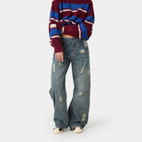 Morgan Blue Balloon Denim Pants Pants Eme Studios