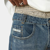 Morgan Blue Balloon Denim Pants Pants Eme Studios