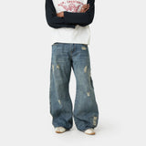 Morgan Blue Balloon Denim Pants Pants Eme Studios