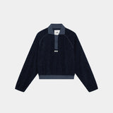 Nostalgia Navy Towel Polo Woman Knitwear Eme Studios