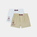 Lucky Striped Burgundy Boxers Underwear Eme Studios