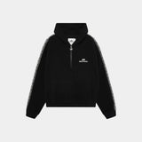Puller Black Waffle Half Zip Hoodies Eme Studios