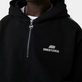 Puller Black Waffle Half Zip Hoodies Eme Studios