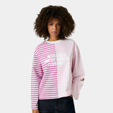 Roguish Fucsia Striped Long Sleeve T-shirts eme