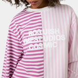 Roguish Fucsia Striped Long Sleeve T-shirts eme