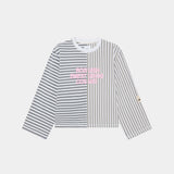 Roguish Heather Grey Striped Long Sleeve T-shirts Eme Studios