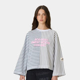 Roguish Heather Grey Striped Long Sleeve T-shirts Eme Studios