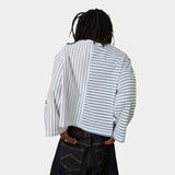 Roguish Heather Grey Striped Long Sleeve T-shirts Eme Studios
