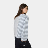 Roguish Heather Grey Striped Long Sleeve T-shirts Eme Studios