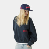 Roots Navy Oversized Crewneck Sweatshirts Eme Studios