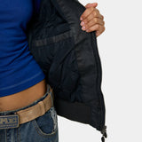 Sess Navy Leather Jacket Outerwear Eme Studios