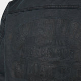 Sess Navy Leather Jacket Outerwear Eme Studios