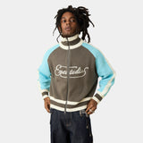 Soffy Crystal Blue Zipper Knit Knitwear Eme Studios