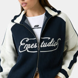 Soffy Navy Zipper Knit Knitwear Eme Studios