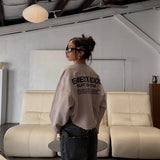 Suit Off Sand Oversized Crewneck Sweatshirts Eme Studios