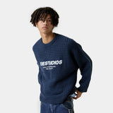 Thesis Navy Knit Sweater Knitwear Eme Studios