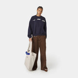 Zenit Navy Oversized Crewneck Sweatshirts Eme Studios