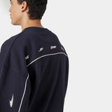 Zenit Navy Oversized Crewneck Sweatshirts Eme Studios