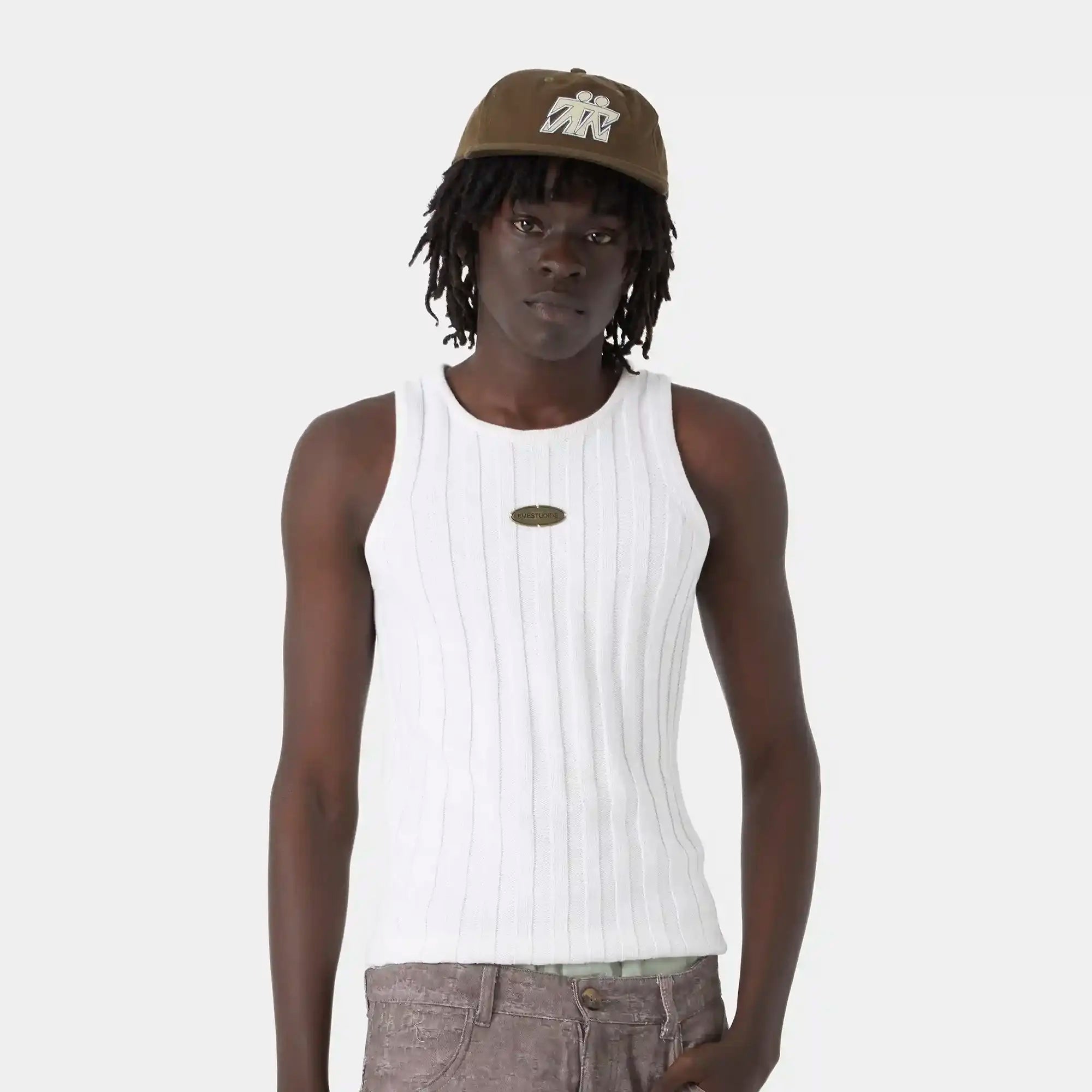 Rib Pearl Tank Top T-shirts eme