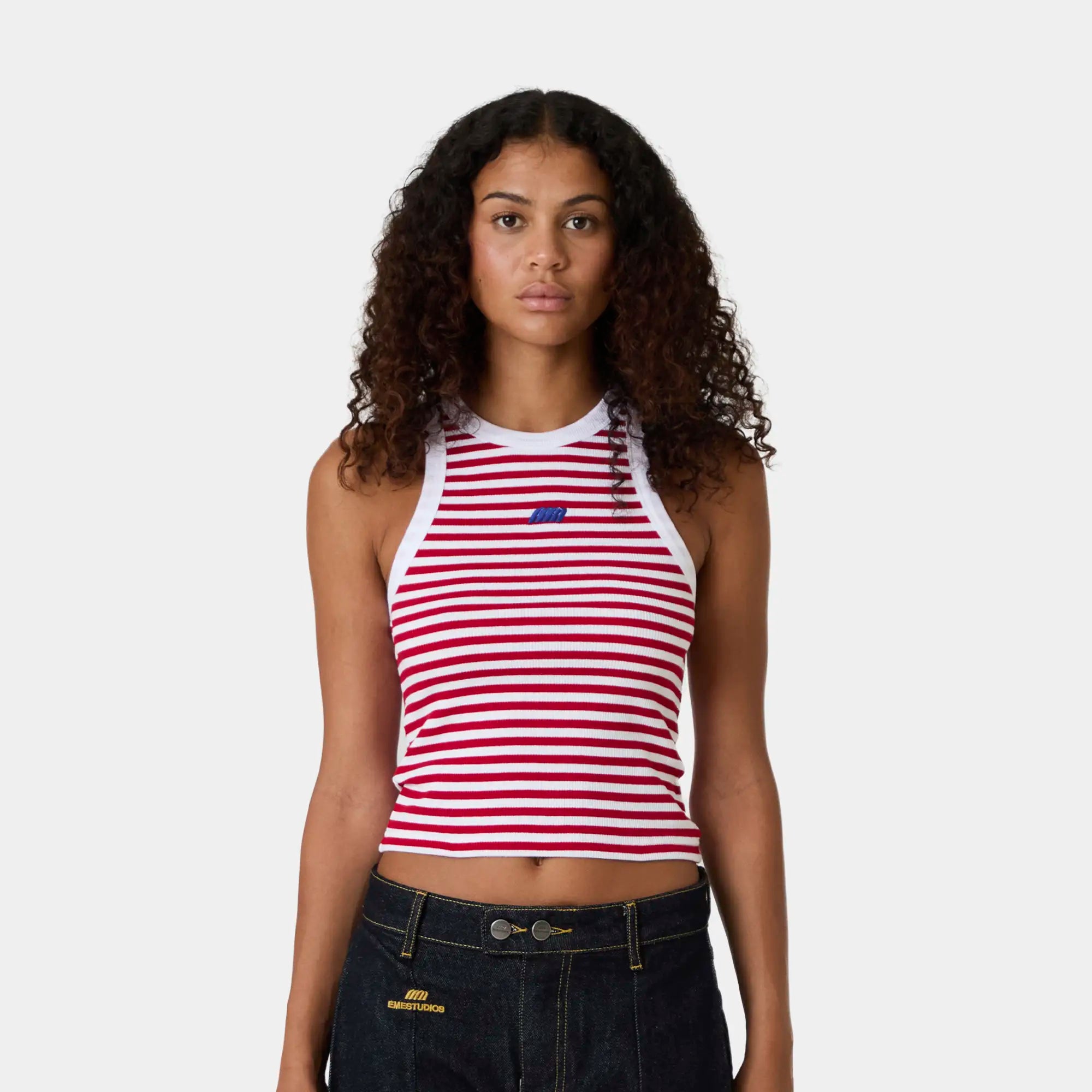 Anny Cherry Striped Tank Top Woman T-Shirts Eme Studios