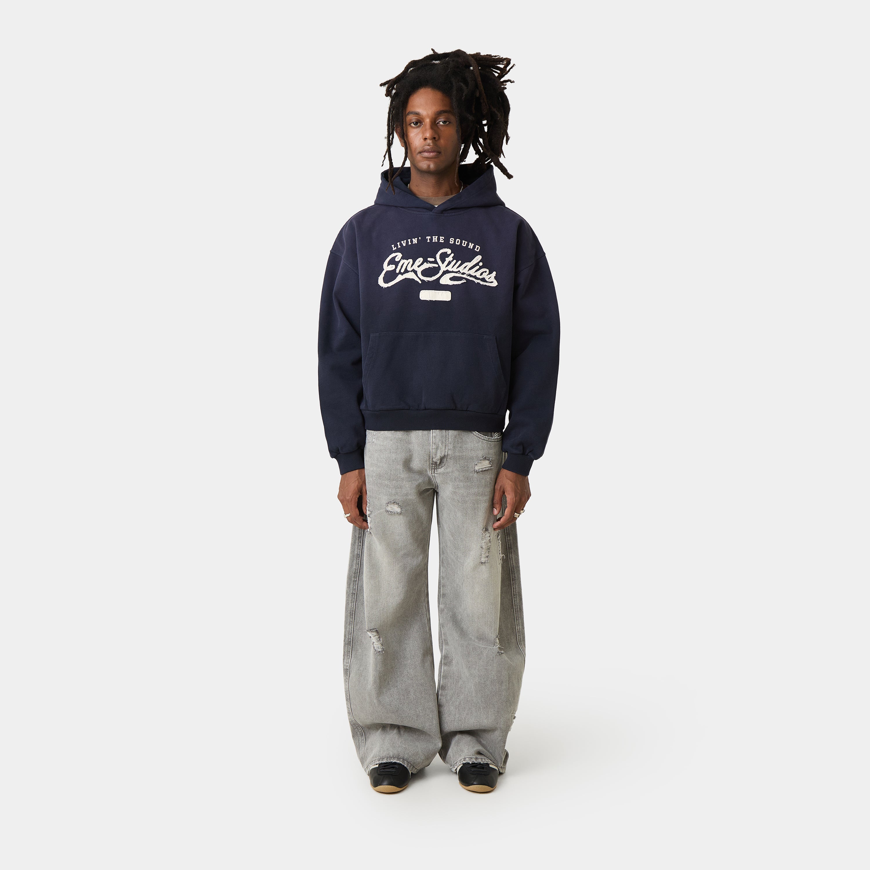 Morgan Grey Balloon Denim Pants Pants Eme Studios