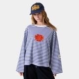 Horizon Striped Deep Cobalt Long Sleeve T-shirts eme