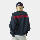 Roots Navy Oversized Crewneck Sweatshirts Eme Studios