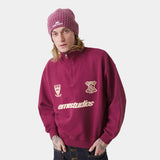 Peak Burgundy Half Zip Sweatshirts Eme Studios
