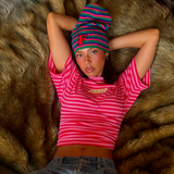 Medin Fucsia Striped Tee Woman T-Shirts Eme Studios