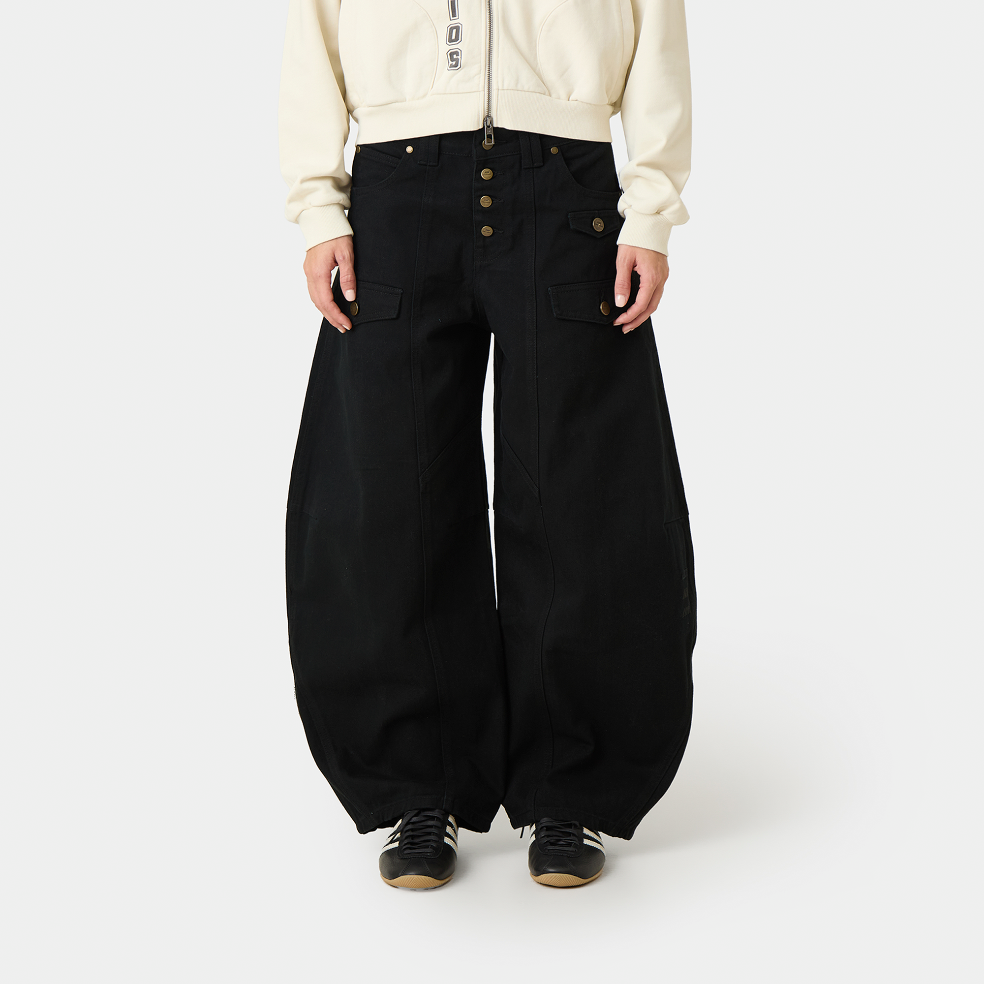Palais Black Denim Pants Woman Pants Eme Studios
